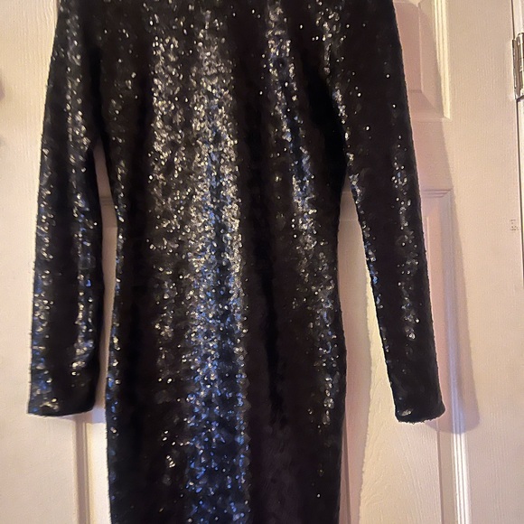 Dress the Population Black Sequin Long Sleeve Dress - Picture 5 of 10
